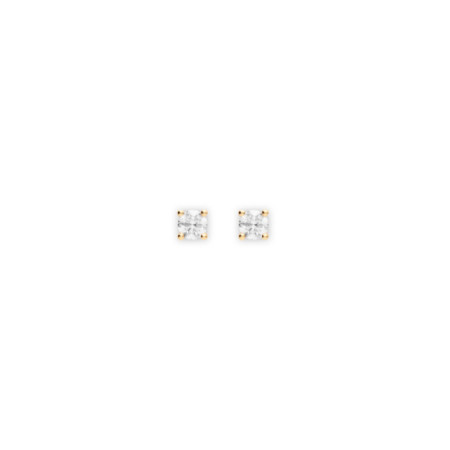 Pendientes Oro Amarillo Y Diamante. Género: Mujer. Material: Oro amarillo. Piedras: Diamantes