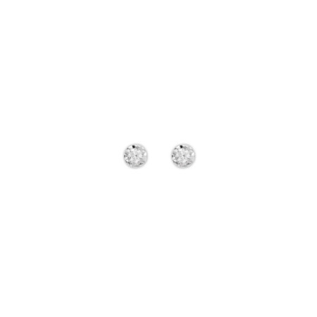 Pendientes Oro Blanco Y Diamante. Género: Mujer. Material: Oro blanco. Piedras: Diamantes
