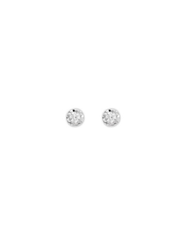 Pendientes Oro Blanco Y Diamante