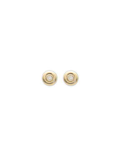 Pendientes Oro Amarillo Y Diamante