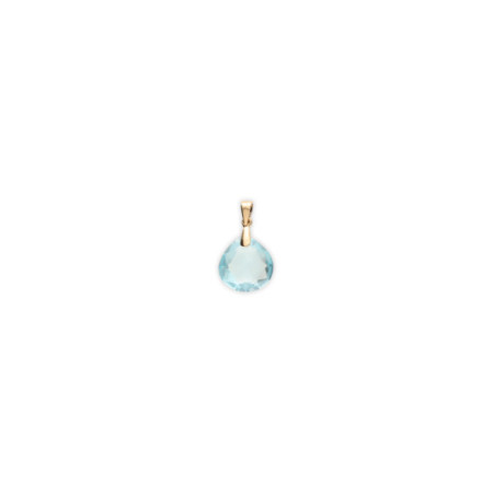 Colgante Oro Amarillo Y Topacio. Género: Mujer. Material: Oro amarillo. Piedras: Topacio azul