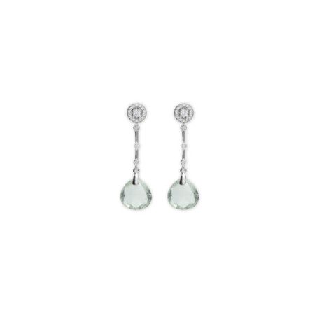 Pendientes Plata, Circonitas Y Amatista. Género: Mujer. Material: Plata. Piedras: Amatistas,Circonitas