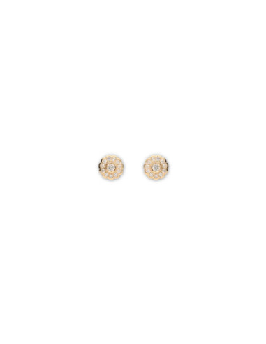 Pendientes Oro Amarillo Y Diamantes