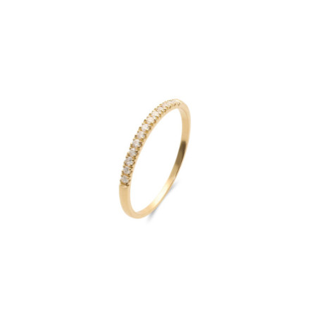 Anillo Oro Amarillo Y Diamantes. Género: Mujer. Material: Oro amarillo. Piedras: Diamantes
