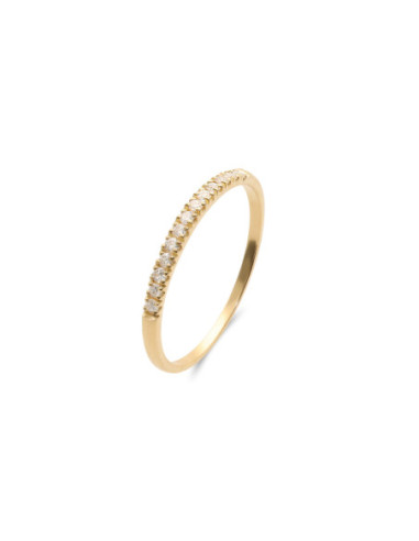 Anillo Oro Amarillo Y Diamantes