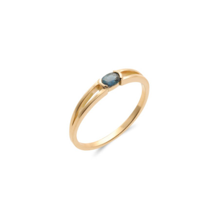 Anillo Oro Amarillo Y Zafiro. Género: Mujer. Material: Oro amarillo. Piedras: Zafiros