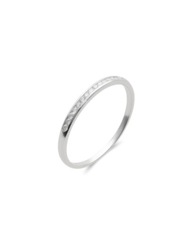 Anillo Oro Blanco Y Diamantes