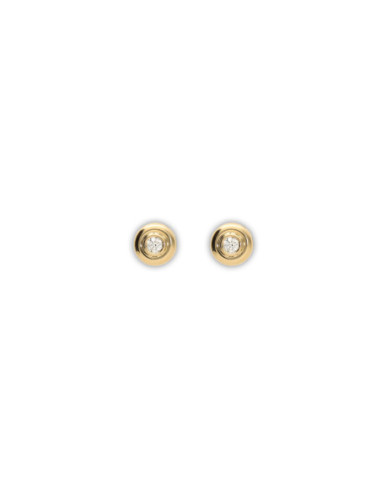 Pendientes Oro Amarillo Y Diamante