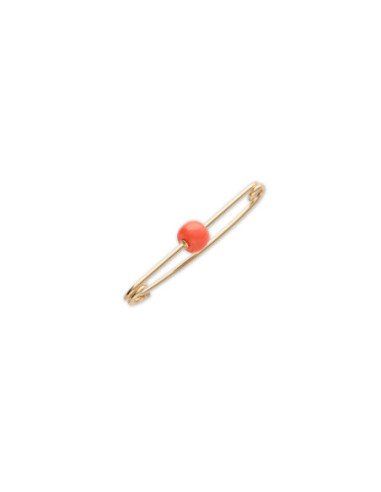 Alfiler Oro Amarillo Y Coral