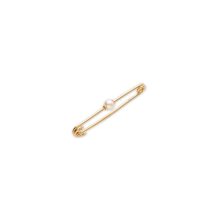 Alfiler Oro Amarillo Y Perla. Género: Mujer. Material: Oro amarillo. Piedras: Perlas