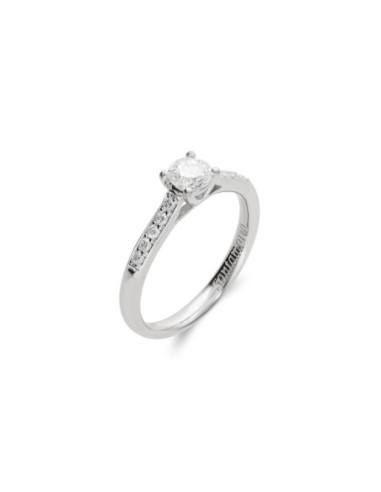 Anillo Oro Blanco Y Diamantes
