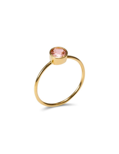 Sortija Oro y Piedra Rosa
