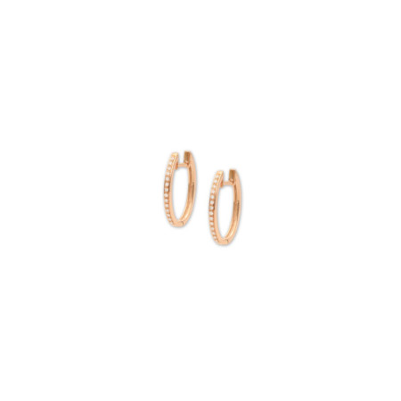 Argollas Oro Rosa Y Diamantes. Género: Mujer. Material: Oro rosa. Piedras: Diamantes