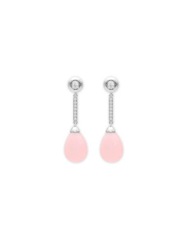 Pendientes Plata, Circonitas Y Ópalo