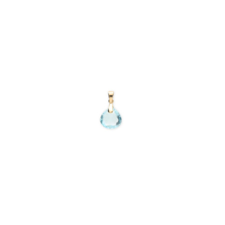 Colgante Oro Amarillo Y Topacio. Género: Mujer. Material: Oro amarillo. Piedras: Topacio azul