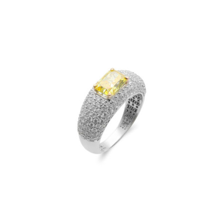 Anillo Oro Blanco Y Diamantes. Género: Mujer. Material: Oro blanco. Piedras: Diamantes