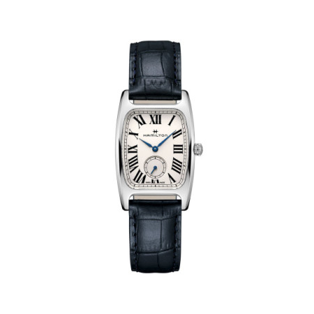 Reloj Hamilton American Classic Boulton Small Second Quartz H13421611. Género: Hombre. Material: Acero. Tamaño: Menos de 32mm. Correa: Acero. Color esfera: Blanco. Estilo: Clásico. Movimiento: Cuarzo. Características técnicas: Hora y segundero