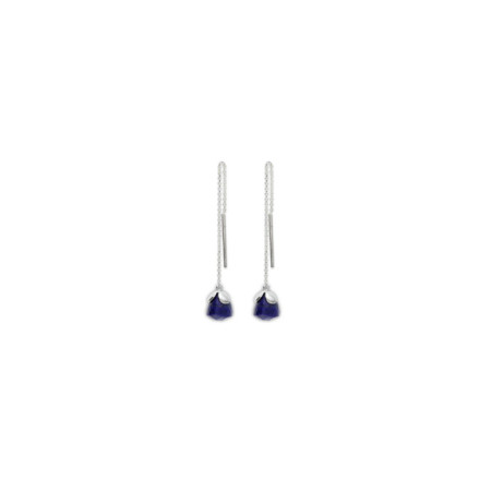 Pendientes Plata Y Lapislázuli. Género: Mujer. Material: Plata. Piedras: Laspislazuli