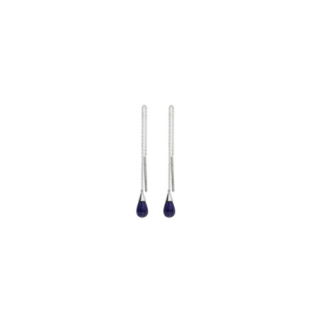 Pendientes Plata Y Lapislázuli. Género: Mujer. Material: Plata. Piedras: Laspislazuli