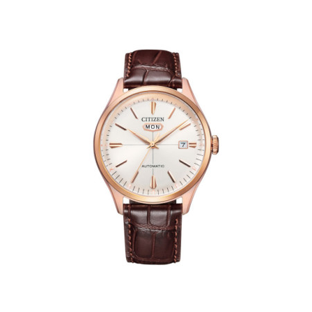 Reloj Citizen Automático C7 NH8393-05A. Género: Hombre. Material: Acero. Tamaño: De 39mm a 42mm. Correa: Piel. Color esfera: Blanco. Estilo: Clásico. Movimiento: Automático. Características técnicas: Calendario,Reserva de marcha,Hora y segundero