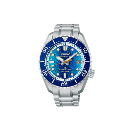 Reloj Seiko Prospex Marinemaster HBF002J1. Género: Hombre. Material: Acero,Cerámica. Tamaño: De 39mm a 42mm. Correa: Acero. Color esfera: Azul. Estilo: Deportivo. Movimiento: Automático. Características técnicas: Hora y segundero,Calendario,Reserva de marcha