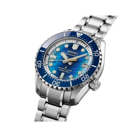 Reloj Seiko Prospex Marinemaster HBF002J1. Género: Hombre. Material: Acero,Cerámica. Tamaño: De 39mm a 42mm. Correa: Acero. Color esfera: Azul. Estilo: Deportivo. Movimiento: Automático. Características técnicas: Hora y segundero,Calendario,Reserva de marcha