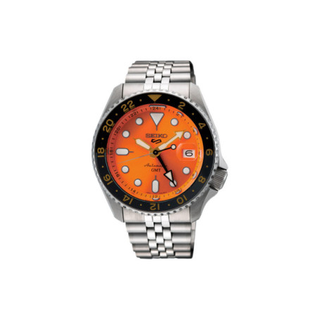 Reloj Seiko 5 Sports SKX series SSK005K1. Género: Hombre. Material: Acero. Tamaño: De 39mm a 42mm. Correa: Caucho. Color esfera: Naranja. Estilo: Deportivo. Movimiento: Automático. Características técnicas: Calendario,Reserva de marcha,Hora y segundero