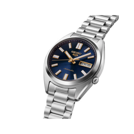 Reloj Seiko 5 Sports SNXS series SRPL55K1. Género: Hombre. Material: Acero. Tamaño: De 32mm a 38mm. Correa: Acero. Color esfera: Azul. Estilo: Casual. Movimiento: Automático. Características técnicas: Calendario,Hora y segundero,Reserva de marcha