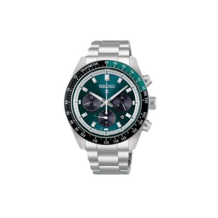 Reloj Seiko Prospex Speedtimer HBJ003P1. Género: Hombre. Material: Acero. Tamaño: De 39mm a 42mm. Correa: Acero. Color esfera: Verde. Estilo: Casual. Movimiento: Automático. Características técnicas: Calendario,Hora y segundero,Cronógrafo