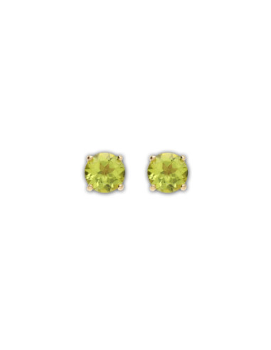 Pendientes Oro Amarillo Y Peridoto