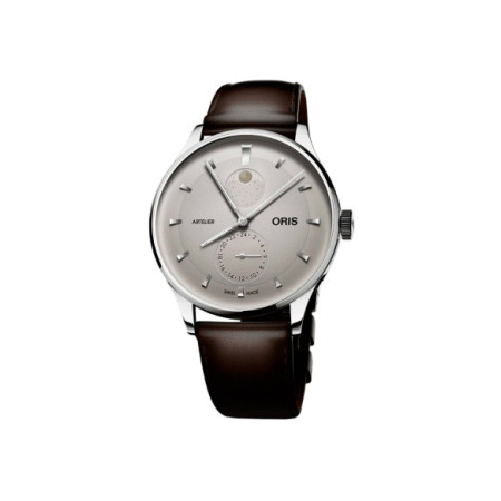 Reloj Oris Artelier Complication 01 782 7811 4051-07 6 20 17FC. Género: Hombre. Material: Acero. Tamaño: De 39mm a 42mm. Correa: Piel. Color esfera: Blanco. Estilo: Clásico. Movimiento: Automático. Características técnicas: Hora y segundero,Reserva de marcha,Fases lunares