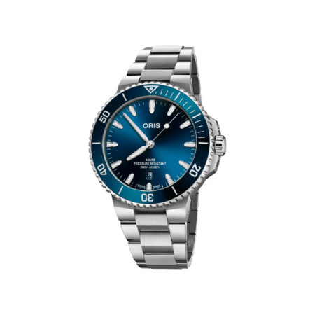 Reloj Oris Aquis Date 01 733 7789 4135-07 8 23 04PEB. Género: Hombre,Mujer. Material: Acero,Cerámica. Tamaño: De 43mm a 46mm. Correa: Acero. Color esfera: Azul. Estilo: Deportivo. Movimiento: Automático. Características técnicas: Hora y segundero,Calendario,Reserva de marcha