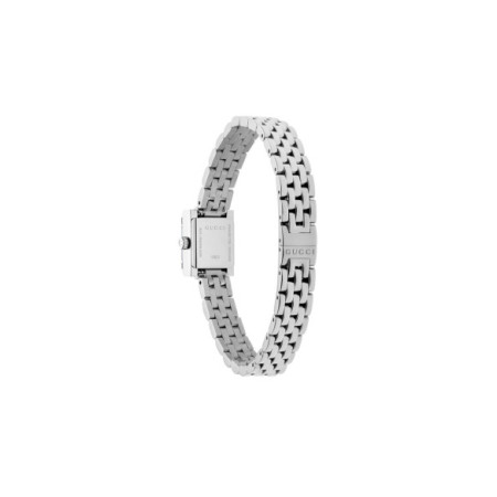 Reloj Gucci G-Frame YA128540. Género: Mujer. Material: Acero. Tamaño: Menos de 32mm. Correa: Acero. Color esfera: Azul. Estilo: Clásico. Movimiento: Cuarzo. Características técnicas: Solo hora
