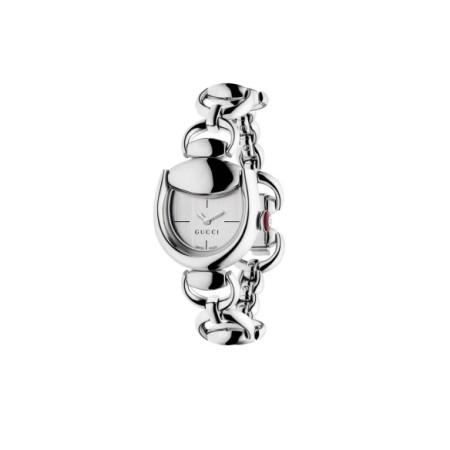 Reloj Gucci Horsebit YA168503. Género: Mujer. Material: Acero. Tamaño: Menos de 32mm. Correa: Acero. Color esfera: Plata. Estilo: Clásico. Movimiento: Cuarzo. Características técnicas: Solo hora