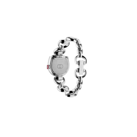Reloj Gucci Horsebit YA168501. Género: Mujer. Material: Acero. Tamaño: Menos de 32mm. Correa: Acero. Color esfera: Negro. Estilo: Clásico. Movimiento: Cuarzo. Características técnicas: Solo hora
