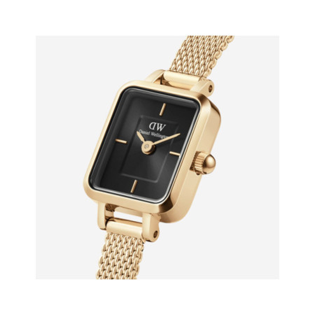 Reloj Daniel Wellington Mini Evergold Onyx DW00100652. Género: Mujer. Material: Acero. Tamaño: Menos de 32mm. Correa: Acero. Color esfera: Negro. Estilo: Clásico. Movimiento: Cuarzo. Características técnicas: Solo hora