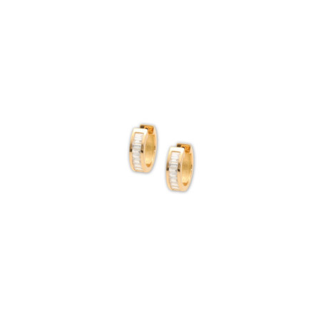 Argollas Oro Amarillo Y Diamantes. Género: Mujer. Material: Oro amarillo. Piedras: Diamantes