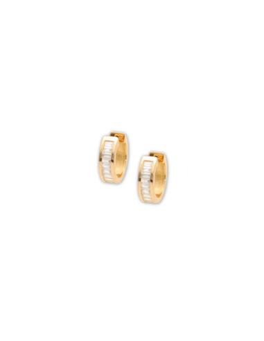 Argollas Oro Amarillo Y Diamantes