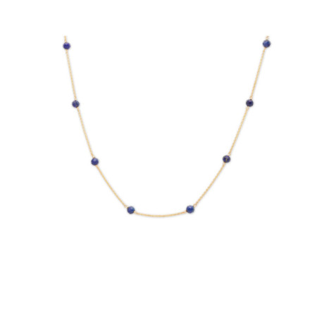 Gargantilla Oro Amarillo Y Lapislázuli. Género: Mujer. Material: Oro amarillo. Piedras: Laspislazuli
