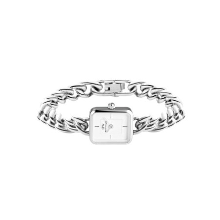 Reloj Daniel Wellington Jolie Chain Silver DW00100834. Género: Mujer. Material: Acero. Tamaño: Menos de 32mm. Correa: Acero. Color esfera: Blanco. Estilo: Clásico. Movimiento: Cuarzo. Características técnicas: Solo hora
