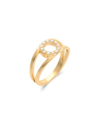 Anillo Oro Amarillo Y Diamantes