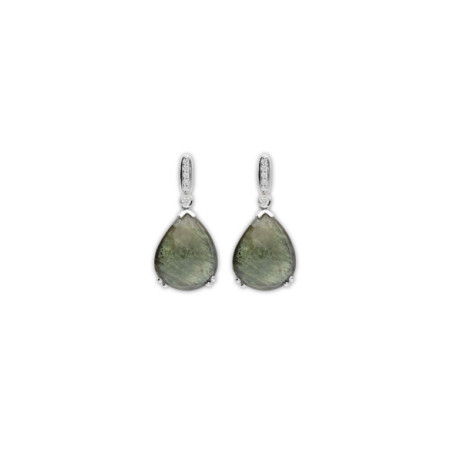 Pendientes Oro Blanco, Zafiro Y Diamantes. Género: Mujer. Material: Oro blanco. Piedras: Diamantes,Zafiros