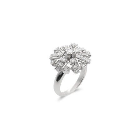 Anillo Oro Blanco Y Diamantes. Género: Mujer. Material: Oro blanco. Piedras: Diamantes
