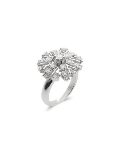 Anillo Oro Blanco Y Diamantes