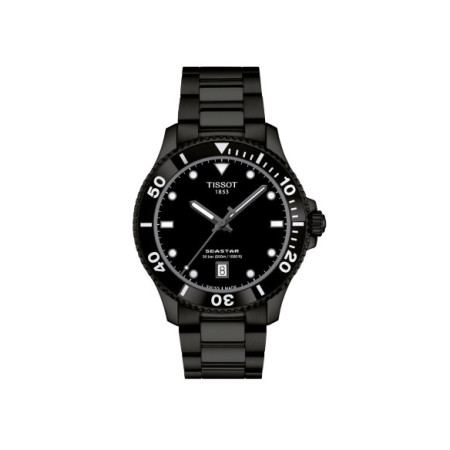 Reloj Tissot Seastar 1000 40MM T120.410.33.051.00. Género: Hombre. Material: Acero. Tamaño: De 39mm a 42mm. Correa: Acero. Color esfera: Negro. Estilo: Casual,Deportivo. Movimiento: Cuarzo. Características técnicas: Calendario,Hora y segundero