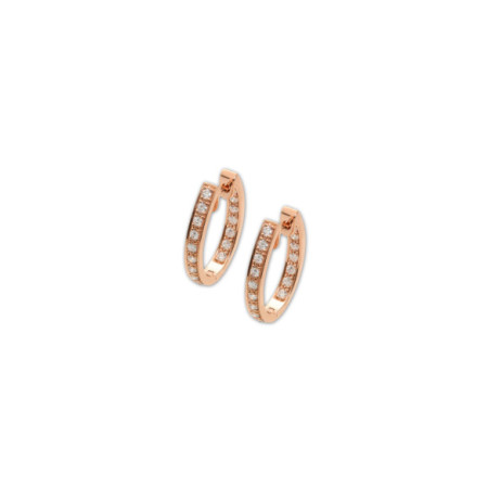 Argollas Oro Rosa Y Diamantes. Género: Mujer. Material: Oro rosa. Piedras: Diamantes