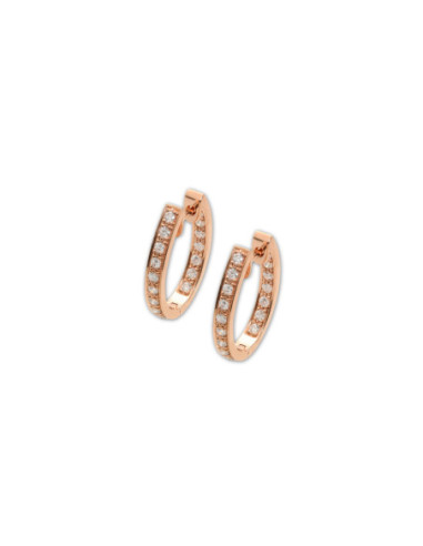Argollas Oro Rosa Y Diamantes