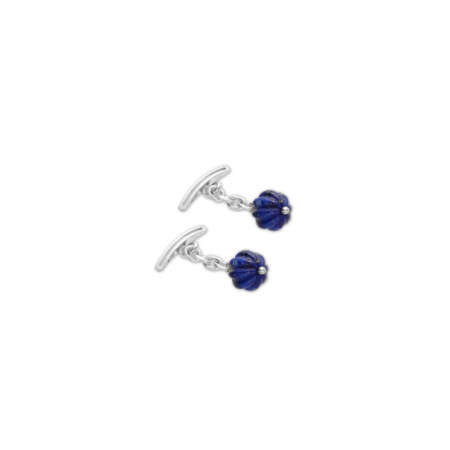 Gemelos Plata Y Lapislázuli. Género: Hombre. Material: Plata. Piedras: Laspislazuli