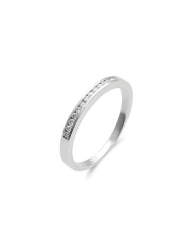 Anillo Oro Blanco Y Diamantes