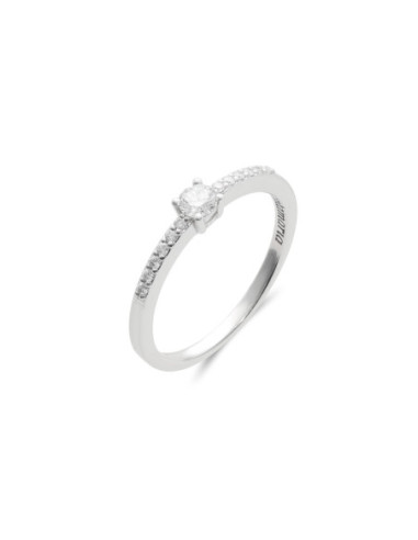 Anillo Oro Blanco Y Diamantes